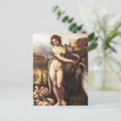 レオナルド・ダ・ヴィンチ – ルダとスワン ポストカード (スタンド正面)