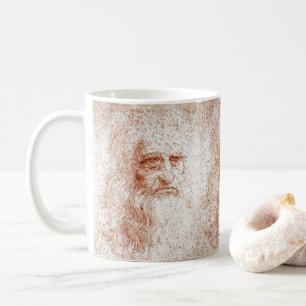 レオナルド・ダ・ヴィンチ・レッドチョークアートマグ コーヒーマグカップ