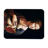 レオナルド・ダ・ヴィンチ・レディとエルミン磁石 マグネット (横)