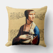 レオナルド・ダ・ヴィンチ・レディとエルミン クッション (正面)