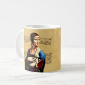 レオナルド・ダ・ヴィンチ・レディとエルミン コーヒーマグカップ (正面左)