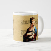 レオナルド・ダ・ヴィンチ・レディとエルミン ジャンボコーヒーマグカップ (正面右)