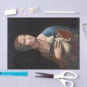 レオナルド・ダ・ヴィンチ・レナのヴァーゼルを持つ女性 薄葉紙 (クラフト)