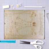 レオナルド・ダ・ヴィンチ、ヴィトルヴィアン・マン、ルネッサンス 薄葉紙 (クラフト)