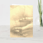 レオナルド・ダ・ヴィンチ、女性の手勉強 カード (裏面)