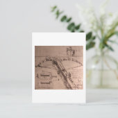 レオナルド・ダ・ヴィンチ、巨大なクロスボウデザイン ポストカード (スタンド正面)