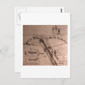 レオナルド・ダ・ヴィンチ、巨大なクロスボウデザイン ポストカード (正面/裏面)