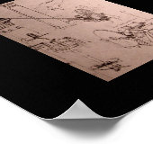 レオナルド・ダ・ヴィンチ、機械のスケッチ ポスター (角)