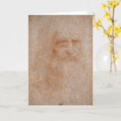 レオナルド・ダ・ヴィンチ、自画像と推定 カード (黄色い花)