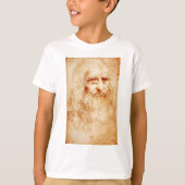 レオナルド・ダ・ヴィンチ、自画像と称される。 Tシャツ (正面)
