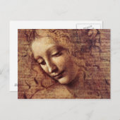 レオナルド・ダ・ヴィンチ – 若い女性の頭取 ポストカード (正面/裏面)