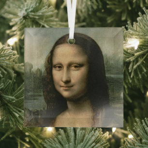 レオナルド・ダ・ヴィンチ Mona Lisa, c.1503-6 ガラスオーナメント