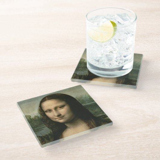 レオナルド・ダ・ヴィンチ | Mona Lisa, c.1503-6 ガラスコースター (アングル)