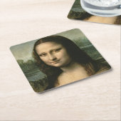 レオナルド・ダ・ヴィンチ | Mona Lisa, c.1503-6 スクエアペーパーコースター (アングル)