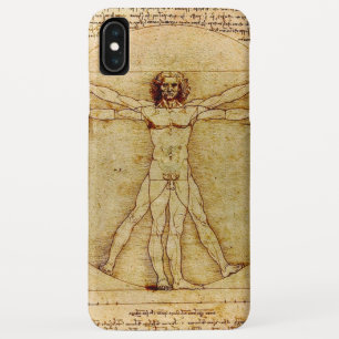レオナルド・ダ・ヴィンチ- Vitruvianの人のスケッチ iPhone XS Maxケース