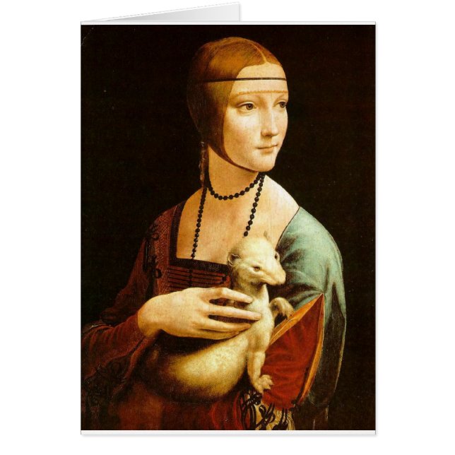 レオナルド・ダ・ヴィンチc. 1490年著Ermineを持つ女性 (正面)