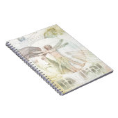 レオナルド・ダ・ヴィンチVitruvianの人のコラージュ ノートブック (右側)