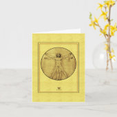 レオナルド・デ・ヴィンチ「ヴィトルヴィアン・マン」 カード (黄色い花)