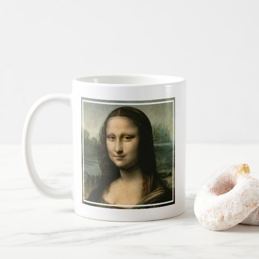 レオナルド・ヴィンチ | Mona Lisa, c.1503-6 コーヒーマグカップ (ドーナツ)