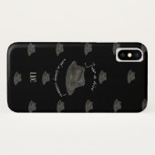 レオナルド(黒)のためのパーソナライズな帽子 Case-Mate iPhoneケース (裏面(横))