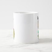 レオニダスの服を着たティラノサウルスレックス。 ジャンボコーヒーマグカップ (正面)