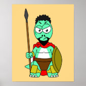 レオニダスの服を着たティラノサウルスレックス。 ポスター (正面)