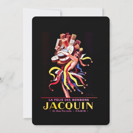 レオネット・カッピエッロ Jacquin Bonbon 広告 招待状 (正面)