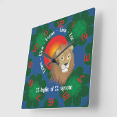 レオネ23 luglio al 22 agosto Orologio スクエア壁時計 (傾斜)