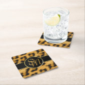 レオパエレガントードプリントモノグラム – 紙コースター (インサイチュ)