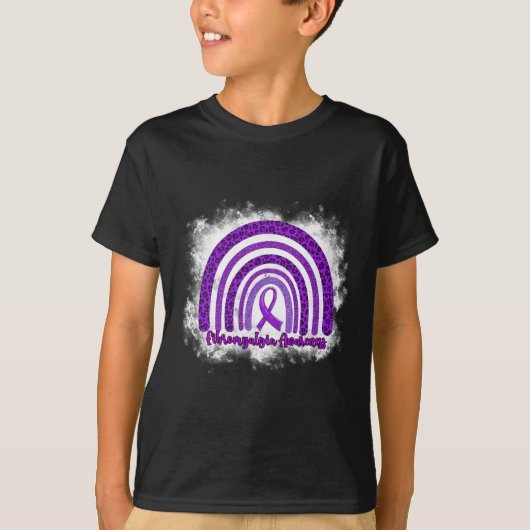 レオパドレインボーウォリアー線維筋痛認識度 Tシャツ (正面)
