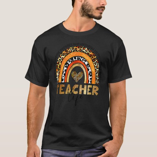 レオパドレインボー先生教えライフ先生デイ Tシャツ (正面)