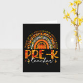 レオパレインボーサンクフルプレK先生秋感謝してい カード (黄色い花)