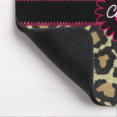 レオパーエレガントド·プリント·水玉模様·モノグラム マウスパッド (コーナー)