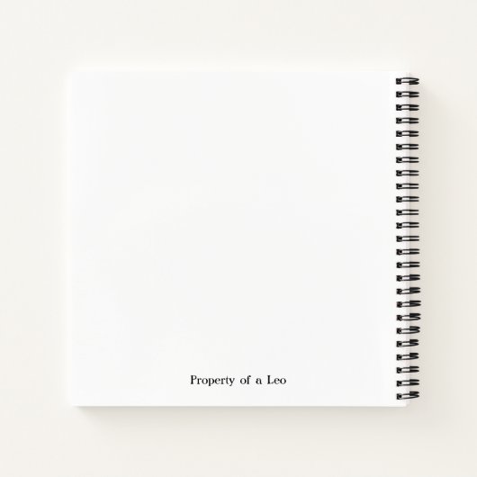 レオパーソナライズされたアールデコレディ ノートブック (裏面)