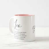 レオパーソナライズされた〔占星術の〕十二宮図の署名の名前と特徴 ツートーンマグカップ (正面左)