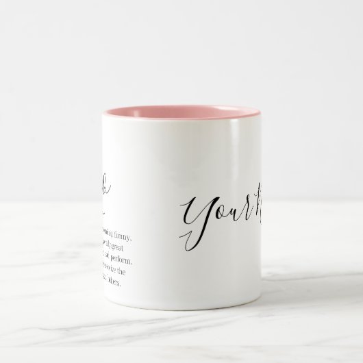 レオパーソナライズされた〔占星術の〕十二宮図の署名の名前と特徴 ツートーンマグカップ (中央)