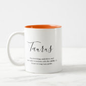 レオパーソナライズされた〔占星術の〕十二宮図の署名の名前と特徴 ツートーンマグカップ (左)