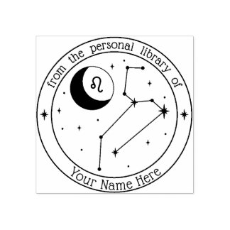 レオパーソナライズされた〔占星術の〕十二宮図本切手 ラバースタンプ