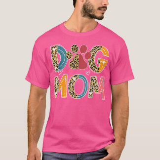 レオパードかわいい犬の手犬ママ母の日 Tシャツ