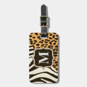 レオパードとゼブラ ラゲッジタグ (正面縦)