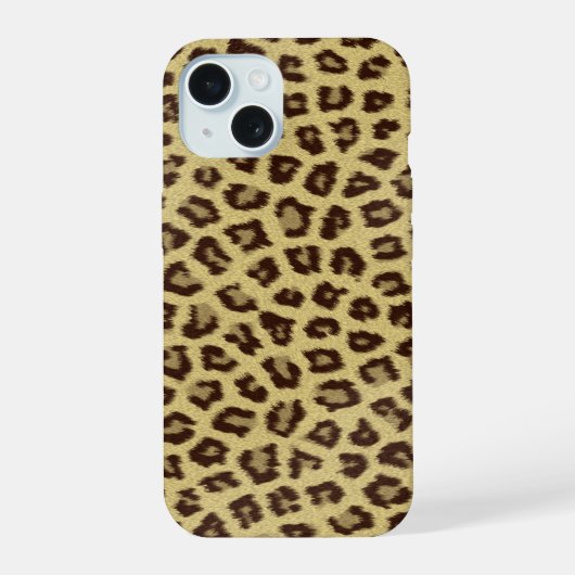レオパードの野生動物の模様 iPhone 15ケース (裏面)