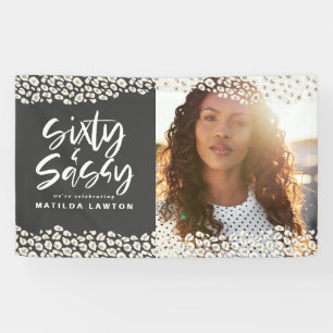 レオパードの60歳と60歳の誕生日写真 横断幕