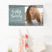 レオパードの60歳と60歳の誕生日写真 横断幕 (インサイチュ)