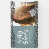 レオパードの60歳と60歳の誕生日写真 横断幕 (縦)