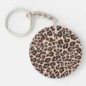レオパードアクリル系キーチェーン キーホルダー (正面)