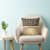 レオパードアニマルプリントチエタ金ゴールドトレンディーサファリ クッション (椅子)