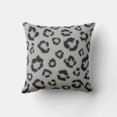 レオパードアニマルプリントチーターグリッターシルバー クッション (裏面)