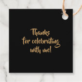 レオパードアニマルプリント50誕生日 パーソナライズされた フェイバータグ (裏面)