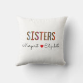 レオパードカラフルシスタースマグ – 名前をカスタムするギフトf クッション (裏面)