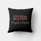 レオパードカラフルシスタースマグ – 名前をカスタムするギフトf クッション (裏面)